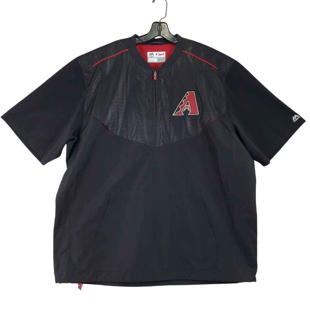 Arizona Diamondbacks Majestic Pullover Mens‎ 2XL Black MLB Baseball Sport